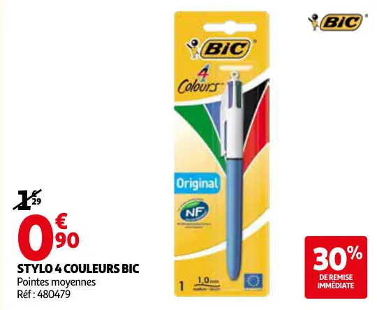 Promotie: Stylo 4 couleurs BIC