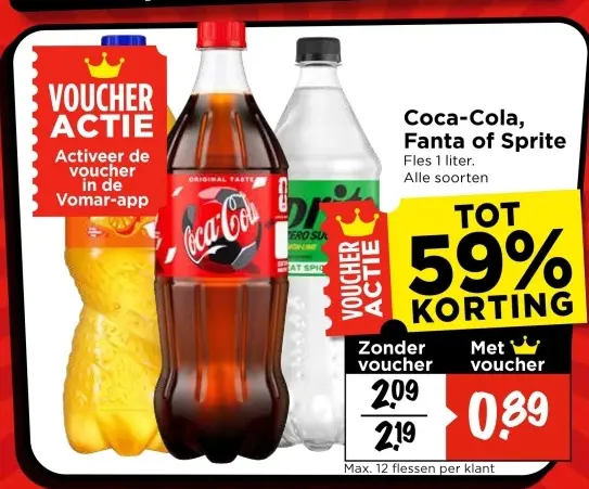 Aanbieding: Coca-Cola, Fanta of Sprite
