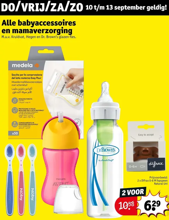 Promotie: Alle babyaccessoires en mamaverzorging