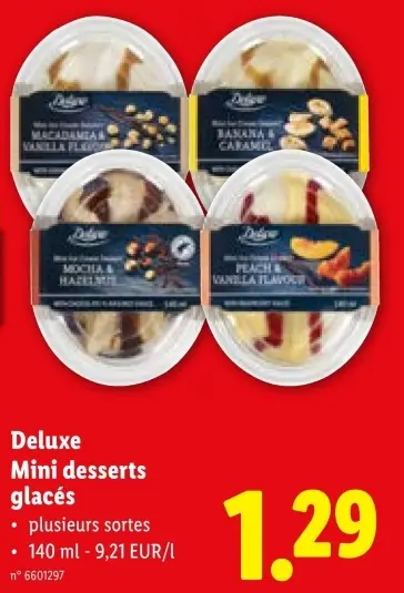 Offre: Mini desserts glacés