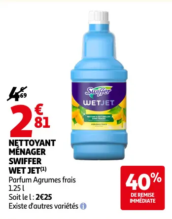 Promotie: Nettoyant ménager Swiffer wet jet
