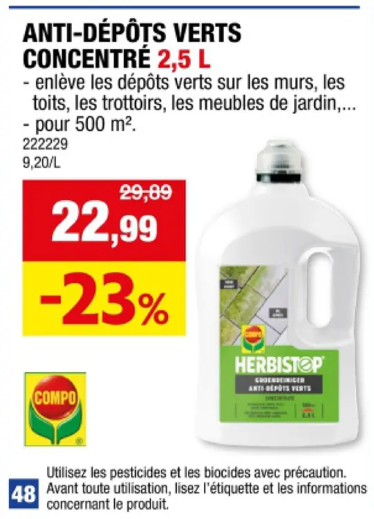 Offre: Anti-dépôts verts concentré