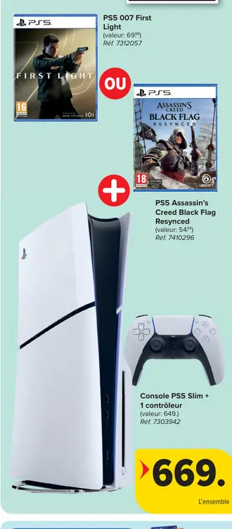 Offre: PS5 Slim + 1 contrôleur