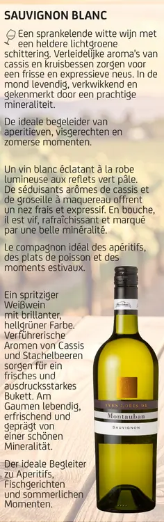 Promotie: Yves-louis de montauban sauvignon blanc