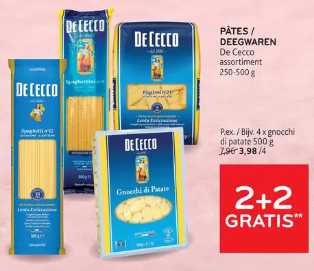 Offre: Pâtes / Deegwaren De Cecco assortiment