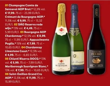 Promotie: Champagne Comte de Senneval AOP Brut.