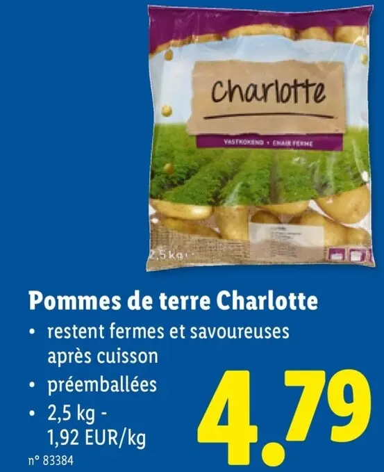 Offre: Pommes de terre Charlotte