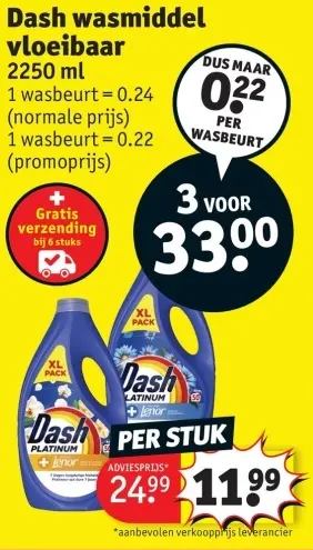 Promotie: Dash wasmiddel vloeibaar