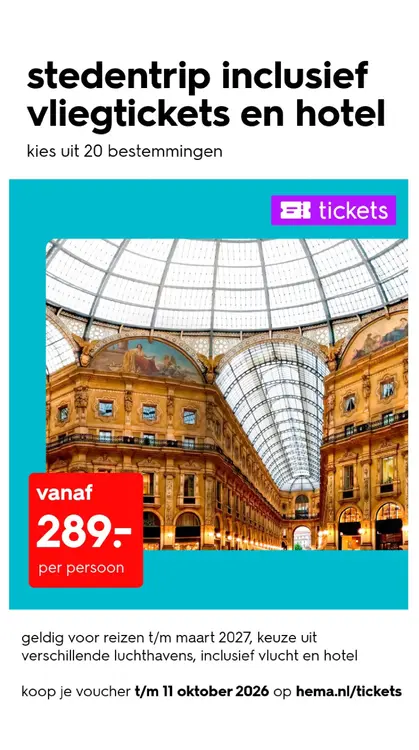Aanbieding: stedentrip inclusief vliegtickets en hotel