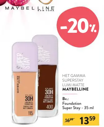 Promotie: Super Stay Lumi Matte Foundation