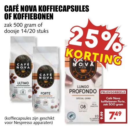 Aanbieding: Koffiecapsules of Koffiebonen