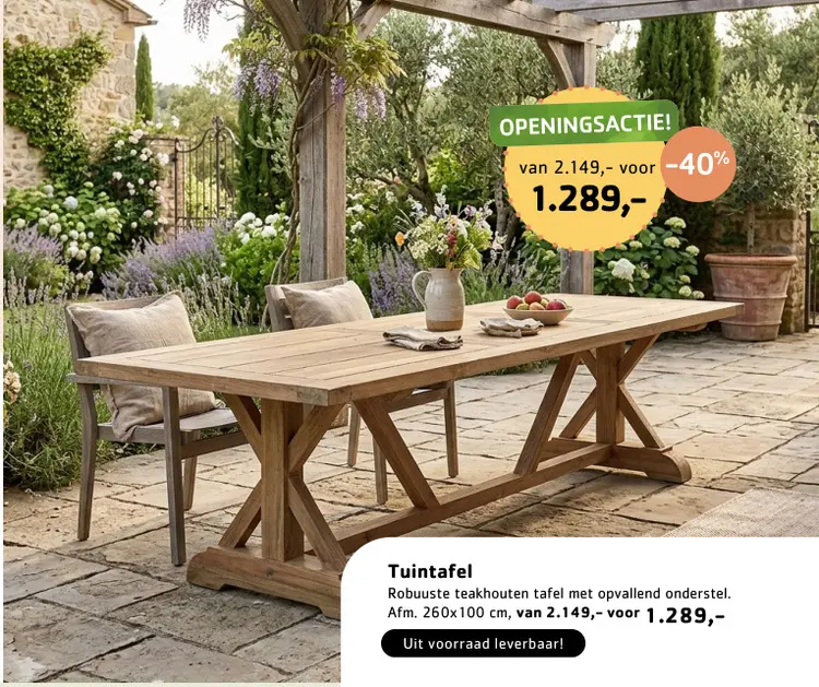 Promotie: Tuintafel
