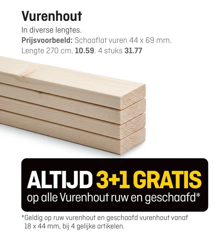Aanbieding: Vurenhout