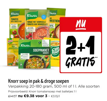 Promotie: Knorr soep in pak & droge soepen