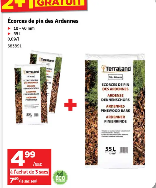 Offre: Écorces de pin des Ardennes
