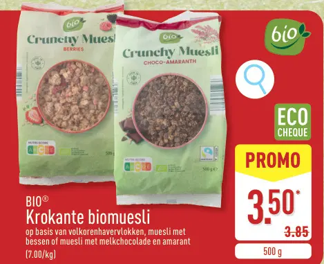 Promotie: Krokante biomuesli