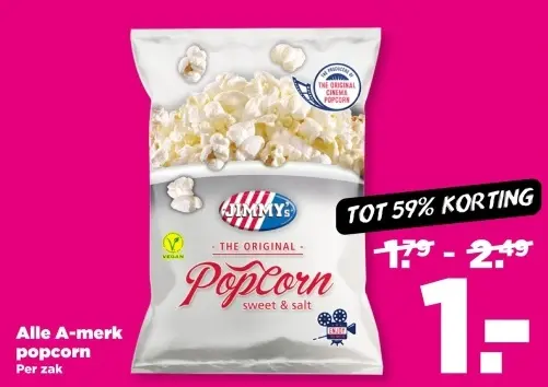 Aanbieding: Alle A-merk popcorn