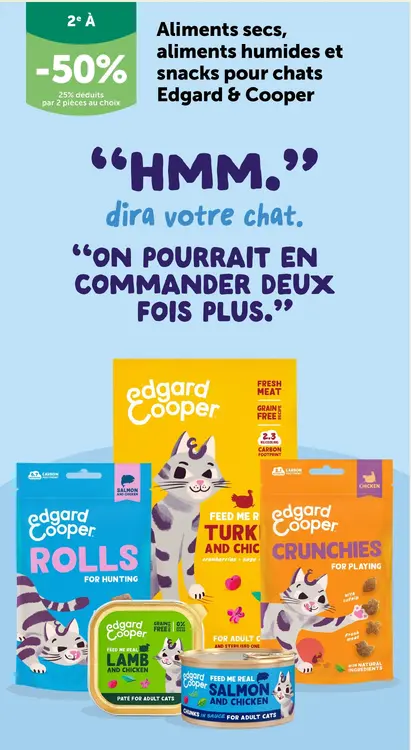Offre: Aliments secs, Aliments humides et snacks pour chats