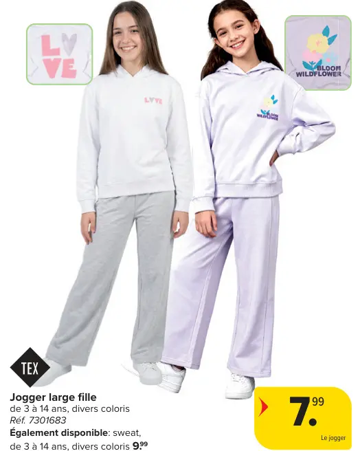 Offre: Jogger large fille