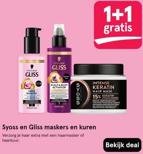 Aanbieding: Syoss en Gliss maskers en kuren