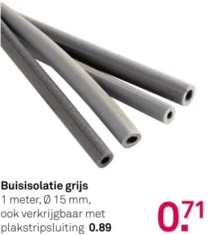 Aanbieding: Buisisolatie grijs