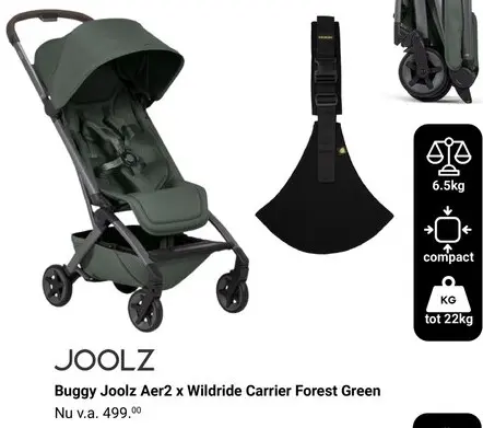 Aanbieding: Buggy Joolz Aer2 x Wildride Carrier Forest Green