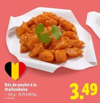 Offre: Dés de poulet à la thaïlandaise