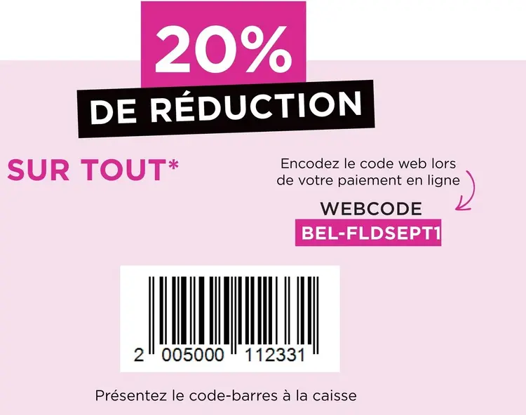 Offre: 20% de réduction sur tout