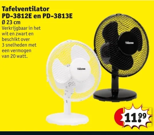 Aanbieding: Tafelventilator PD-3812E en PD-3813E