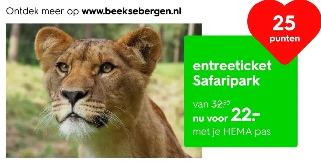 Aanbieding: Entreeticket Safaripark