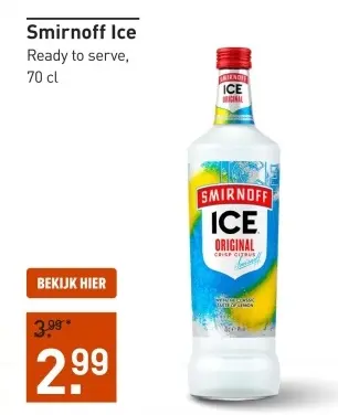 Aanbieding: Smirnoff Ice