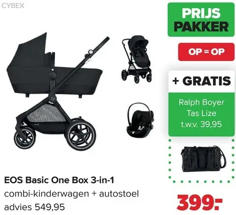 Promotie: EOS Basic One Box 3-in-1 combi-kinderwagen + autostoel