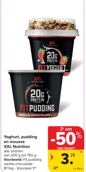 Promotie: Yoghurt, pudding en mousse