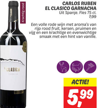 Aanbieding: CARLOS RUBEN EL CLASICO GARNACHA