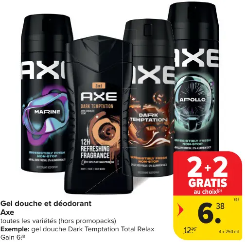 Offre: Gel douche et déodorant