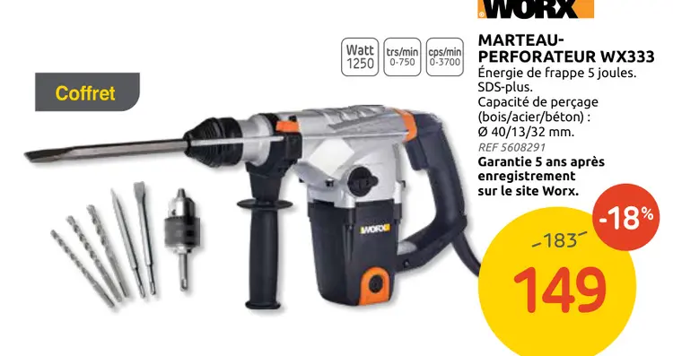 Offre: Marteau-perforateur wx333