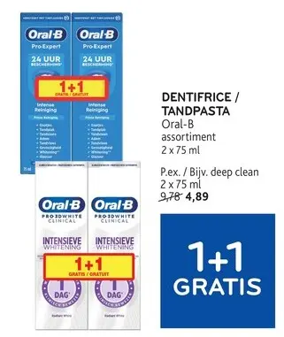 Offre: DENTIFRICE / TANDPASTA Oral-B assortiment
