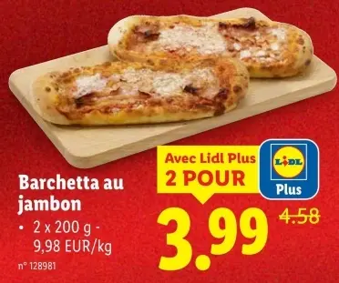 Offre: Barchetta au jambon