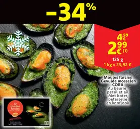 Offre: Moules farcies / Gevulde mosselen