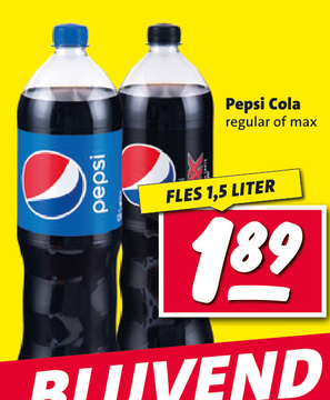 Aanbieding: Pepsi Cola regular of max