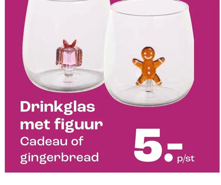 Aanbieding: Drinkglas met figuur
