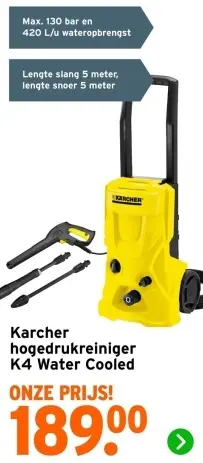 Aanbieding: Hogedrukreiniger K4 Water Cooled