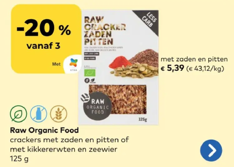 Promotie: Raw cracker zaden pitten