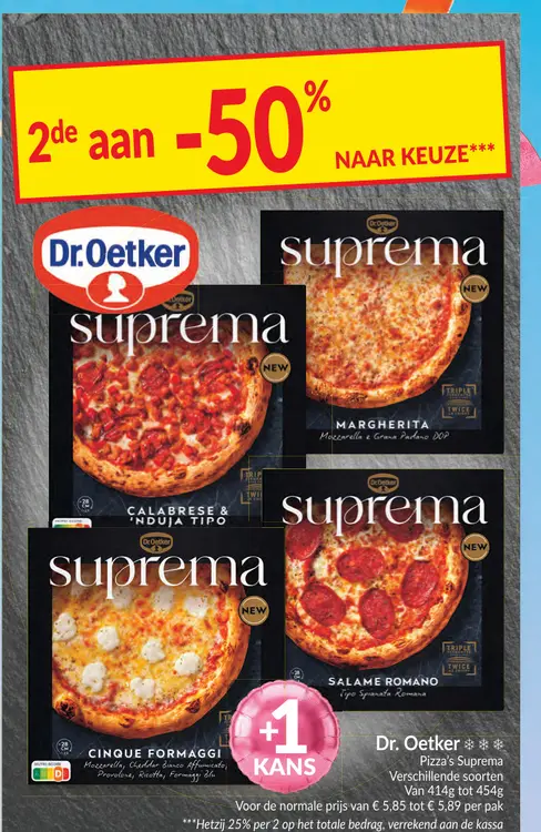 Promotie: Pizza's Suprema