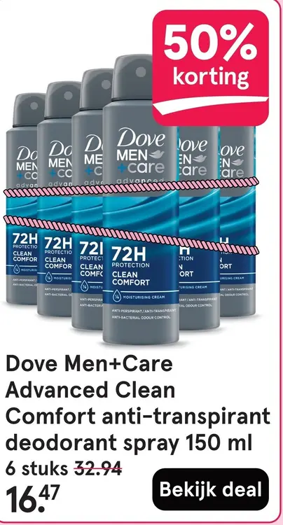Aanbieding: Advanced Clean Comfort anti-transpirant deodorant
