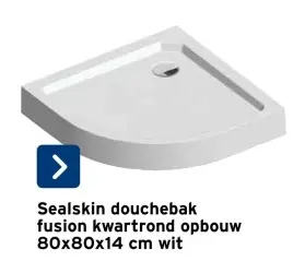 Aanbieding: Sealskin douchebak fusion kwartrond opbouw