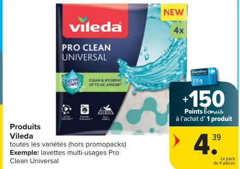 Offre: lavettes multi-usages Pro Clean Universal