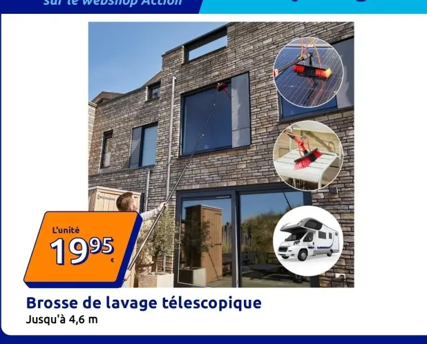 Offre: Brosse de lavage télescopique