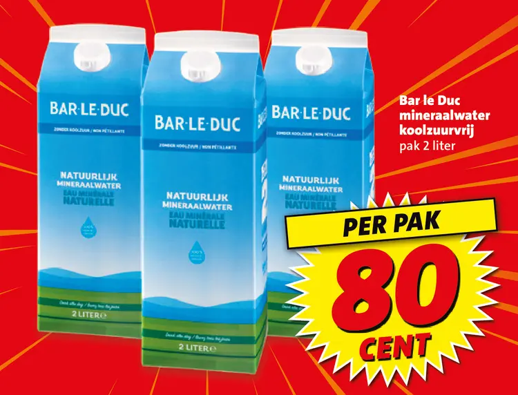 Aanbieding: Mineraalwater koolzuurvrij