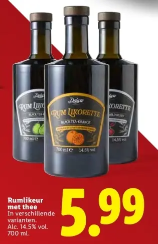 Aanbieding: Rumlikeur met thee